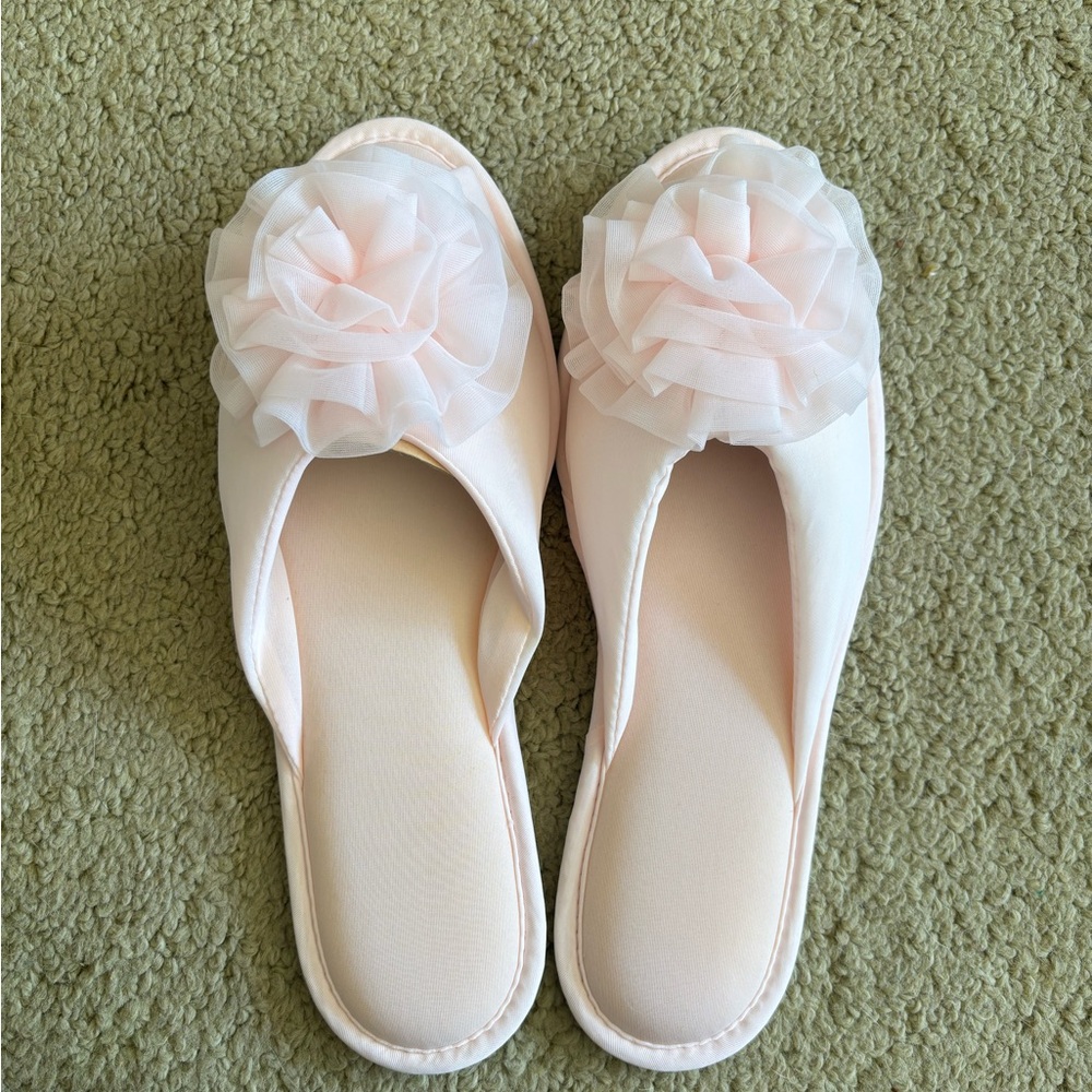 Elegant Pink Floral Women's Slippers
